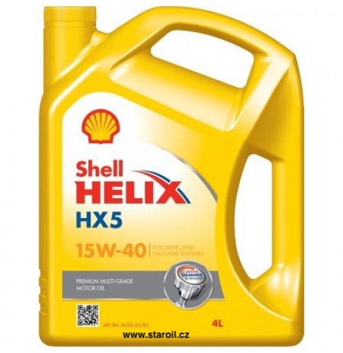 v SHELL HELIX HX5  15W-40      4LT