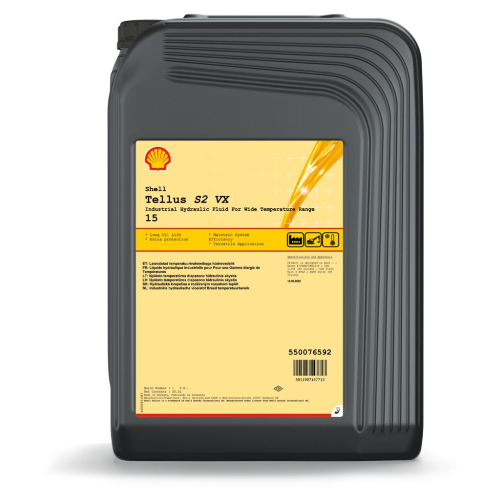 SHELL TELLUS S2 VX   15              20 LT