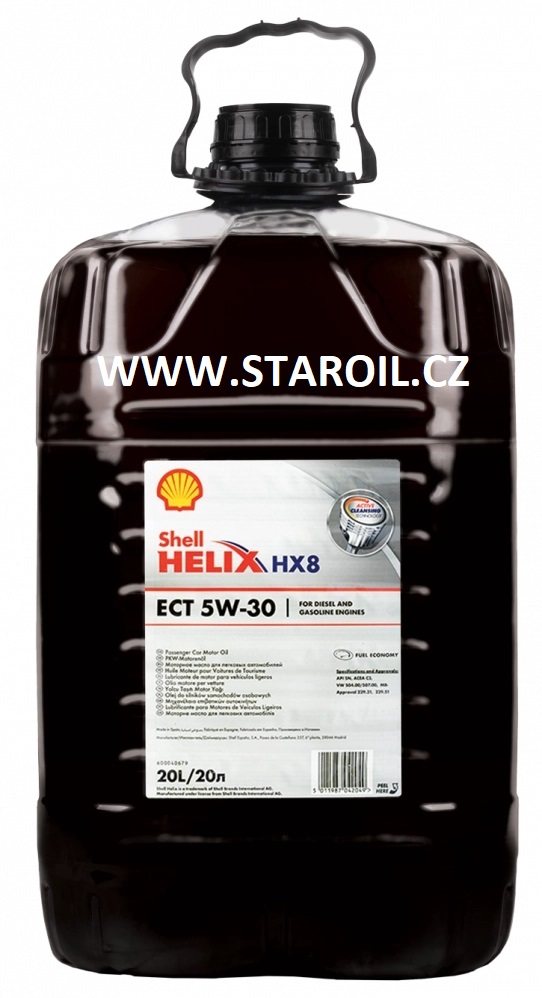 SHELL HELIX HX8 ECT 5W-30 20 LT ECOPACK | e-shop www.staroil.cz