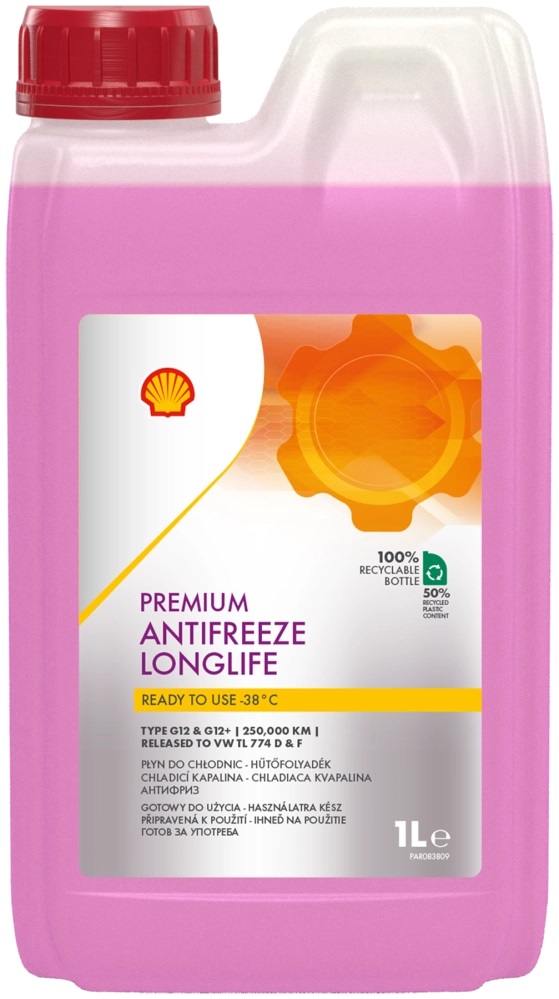 SHELL A ANTIFREEZE LONGLIFE RTU G12/G12+    -37°C    1 LT