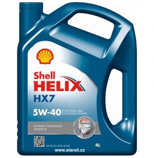 SHELL HELIX HX7  5W-40      4 LT