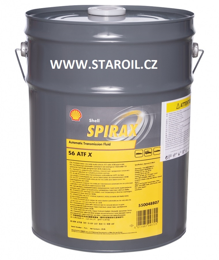 SHELL SPIRAX S6 ATF X 20LT | e-shop www.staroil.cz