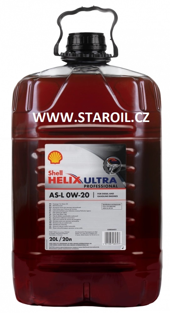 SHELL HELIX ULTRA PROFESSIONAL AS-L 0W-20 20 LT ECOPACK | e-shop www ...